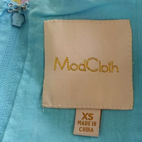 Modcloth Retro Geometric Summer Dress Sz XS NWOT - Picture 7 of 8